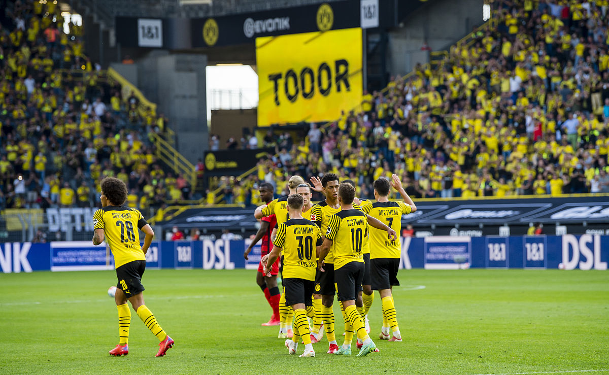 多特蒙德全队备战接下来的欧洲比赛